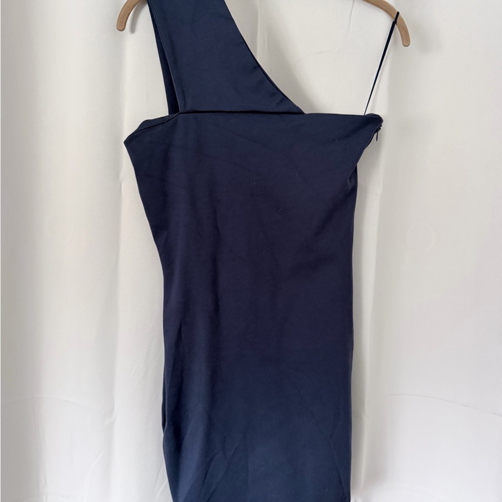 Superdown Navy One-Shoulder Dress